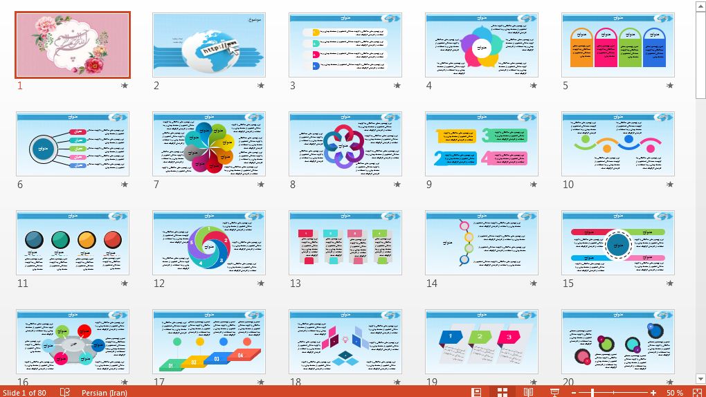 زیباترین قالب پاورپوینت حرفه ای اینترنت